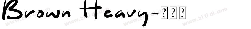 Brown Heavy字体转换